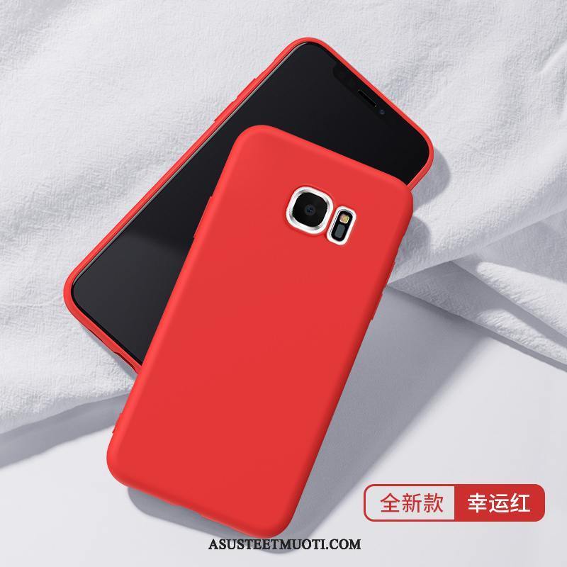 Samsung Galaxy S7 Kuoret Silikoni Net Red Pehmeä Neste Puhelimen Punainen