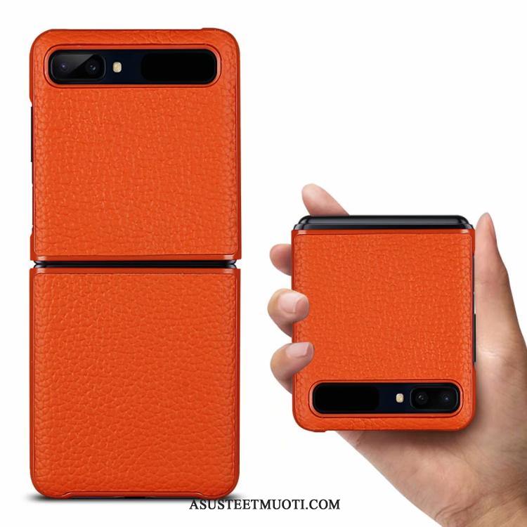 Samsung Z Flip Kuoret Suojaus 说 Nahkakotelo Murtumaton Puhelimen