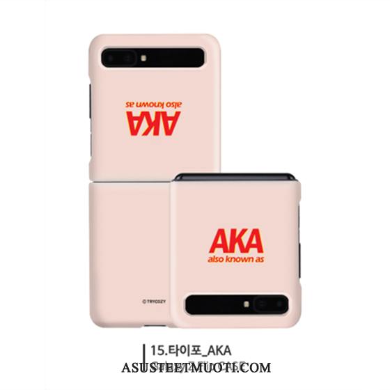 Samsung Z Flip Kuori Kuoret Kotelo Punainen Pieni Yksinkertainen Violetti