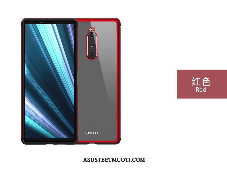 Sony Xperia 1 Kuori Kuoret Trendi Lasi Kehys Läpinäkyvä All Inclusive