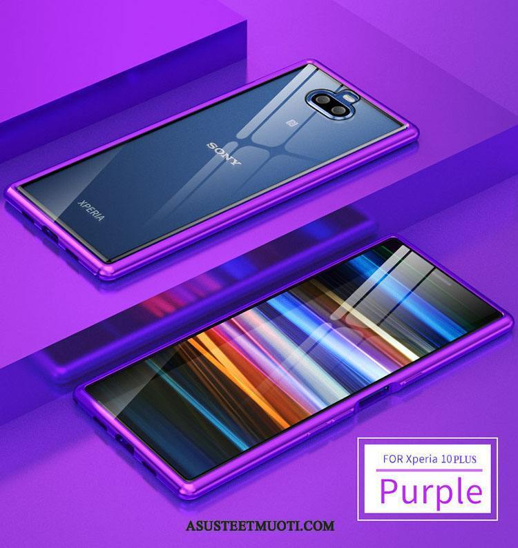 Sony Xperia 10 Plus Kuoret Kuori Metalli Violetti Puhelimen Lasi