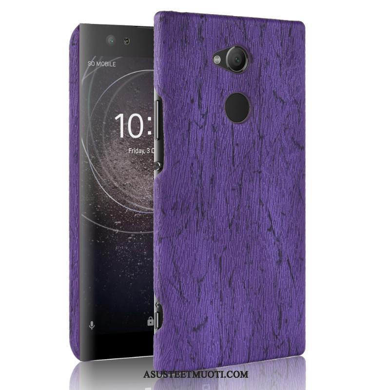 Sony Xperia L2 Kuori Kuoret Puhelimen Vuosikerta Pesty Suede Kova Yksinkertainen