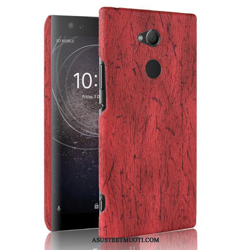 Sony Xperia L2 Kuori Kuoret Puhelimen Vuosikerta Pesty Suede Kova Yksinkertainen