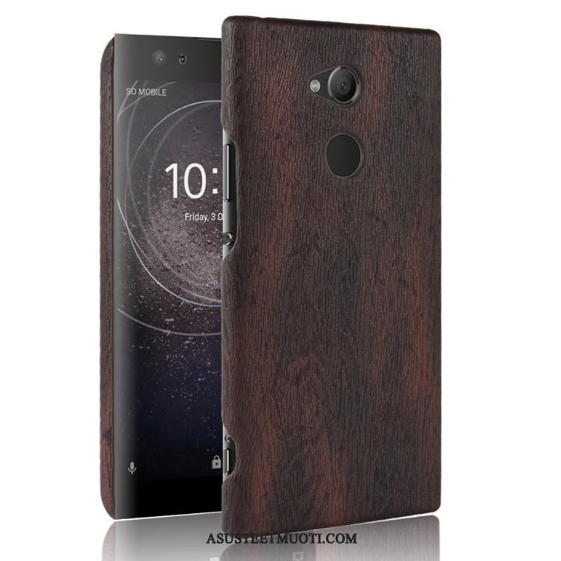 Sony Xperia L2 Kuori Kuoret Puhelimen Vuosikerta Pesty Suede Kova Yksinkertainen