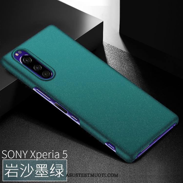 Sony Xperia L3 Kuoret Kova Suojaus Ohut Pesty Suede Vihreä