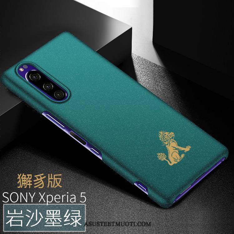 Sony Xperia L3 Kuoret Kova Suojaus Ohut Pesty Suede Vihreä