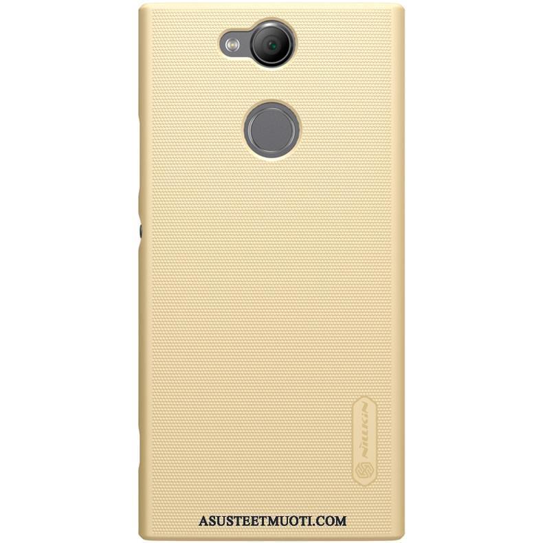 Sony Xperia Xa2 Kuoret Suojaus Hemming Pesty Suede Puhelimen Kulta