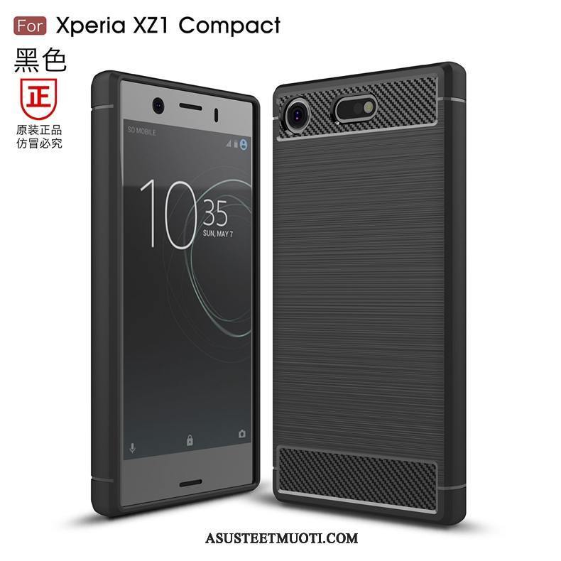 Sony Xperia Xz1 Compact Kuori Kuoret Kuitu Murtumaton Silikoni Suojaus