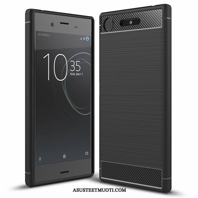 Sony Xperia Xz1 Kuori Kuoret Silikoni Tila Trendi All Inclusive Musta