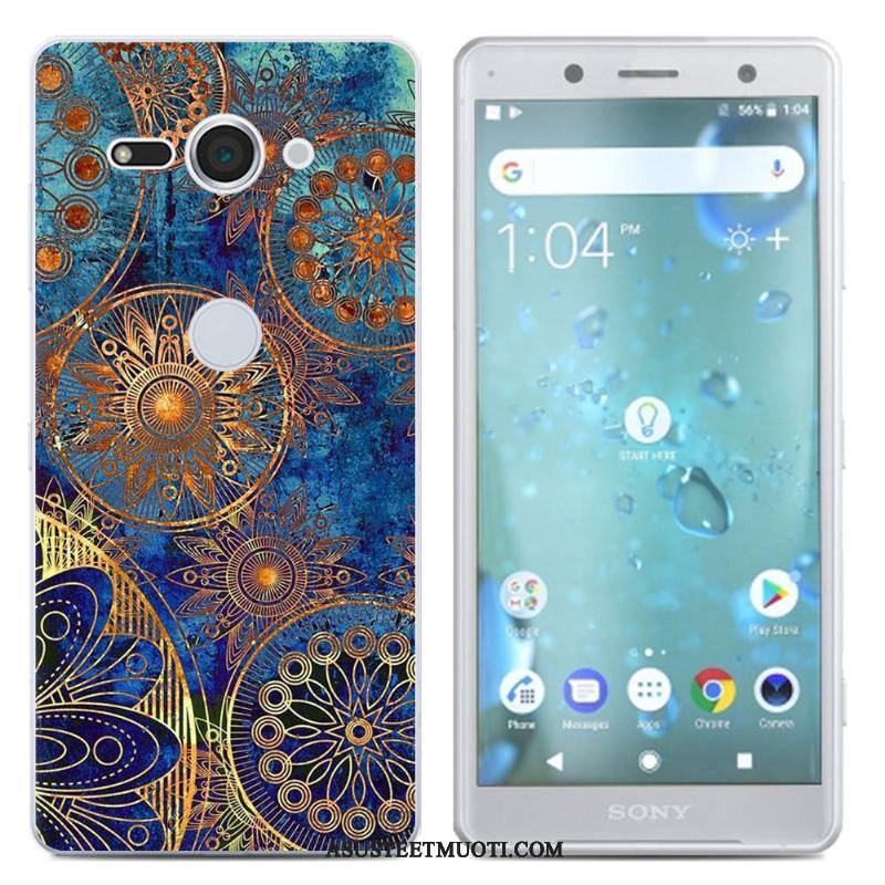 Sony Xperia Xz2 Compact Kuoret Silikonikuori Sininen Kotelo Puhelimen Pehmeä Neste