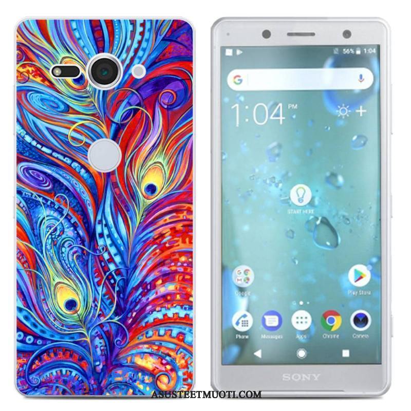 Sony Xperia Xz2 Compact Kuoret Silikonikuori Sininen Kotelo Puhelimen Pehmeä Neste