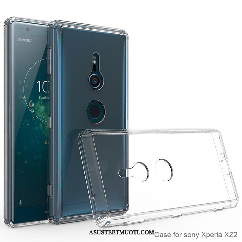 Sony Xperia Xz2 Kuoret Pehmeä Neste Net Red Kuori Silikoni Murtumaton