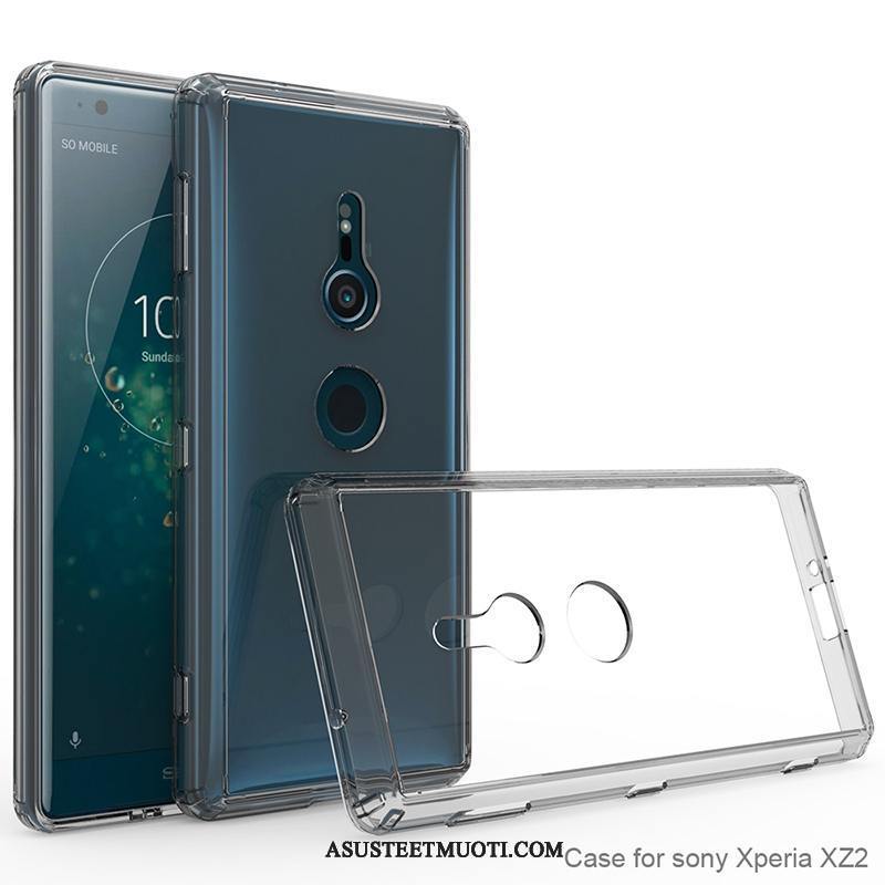 Sony Xperia Xz2 Kuoret Pehmeä Neste Net Red Kuori Silikoni Murtumaton