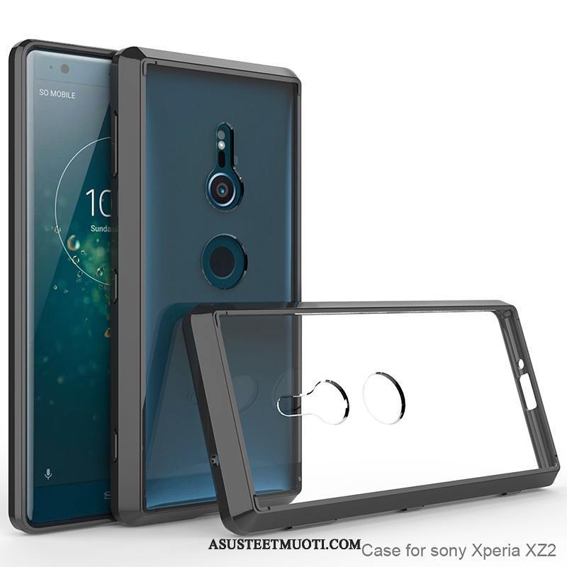 Sony Xperia Xz2 Kuoret Pehmeä Neste Net Red Kuori Silikoni Murtumaton