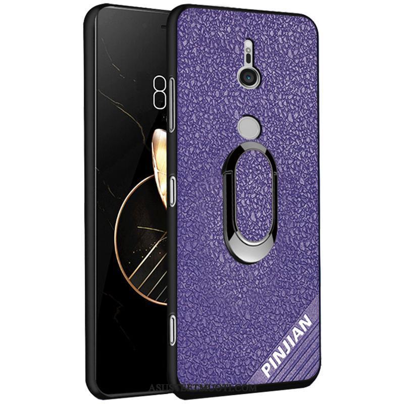 Sony Xperia Xz3 Kuoret Punainen Pesty Suede Silikoni Nahka Kukkakuvio