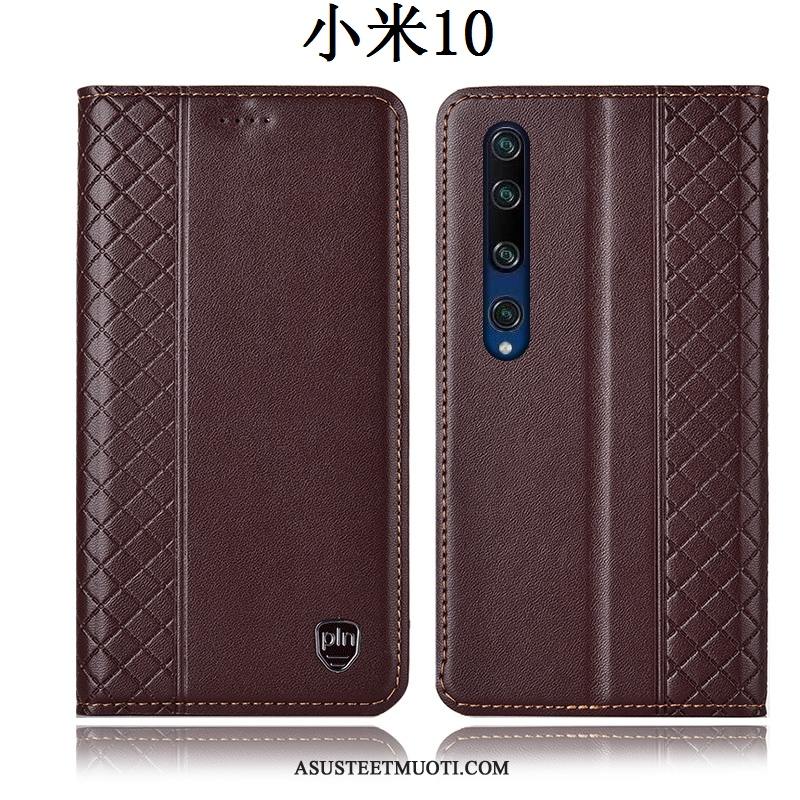 Xiaomi Mi 10 Kuori Kuoret Punainen Murtumaton All Inclusive Nahkakotelo