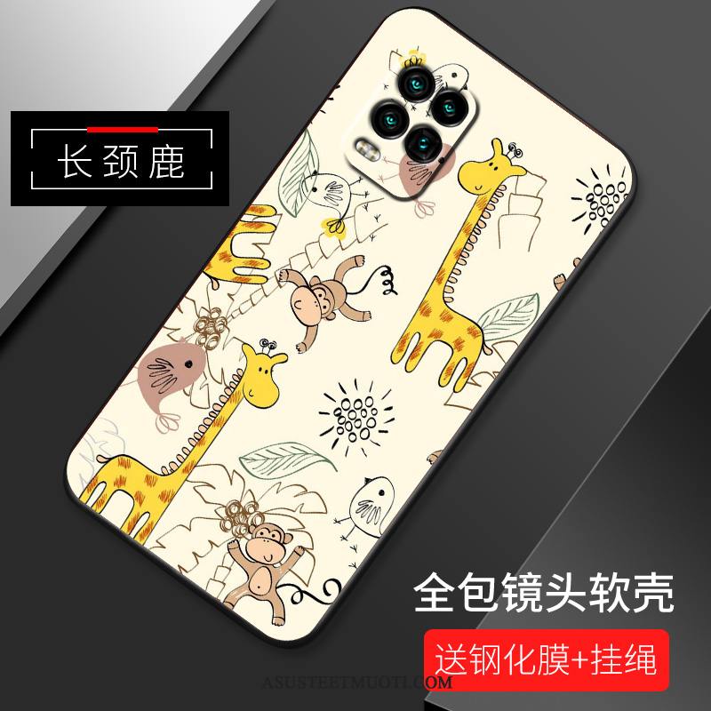 Xiaomi Mi 10 Lite Kuoret Ultra Persoonallisuus Pesty Suede Kukkakuvio Murtumaton