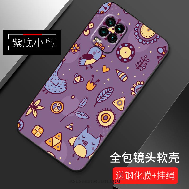 Xiaomi Mi 10 Lite Kuoret Ultra Persoonallisuus Pesty Suede Kukkakuvio Murtumaton