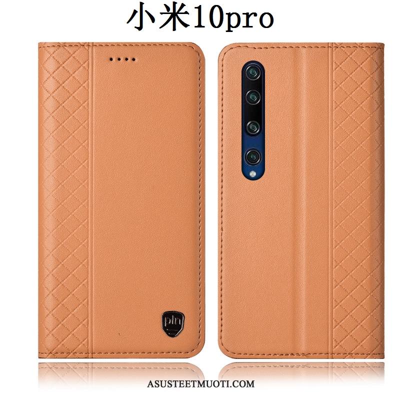 Xiaomi Mi 10 Pro Kuori Kuoret Murtumaton Kotelo All Inclusive Nahkakotelo Keltainen