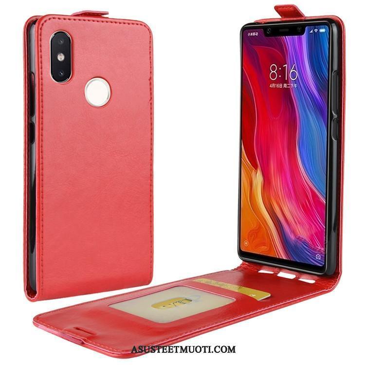 Xiaomi Mi 8 Kuoret Kuori Nahkakotelo Puhelimen Valkoinen Pieni