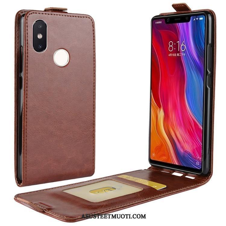 Xiaomi Mi 8 Kuoret Kuori Nahkakotelo Puhelimen Valkoinen Pieni