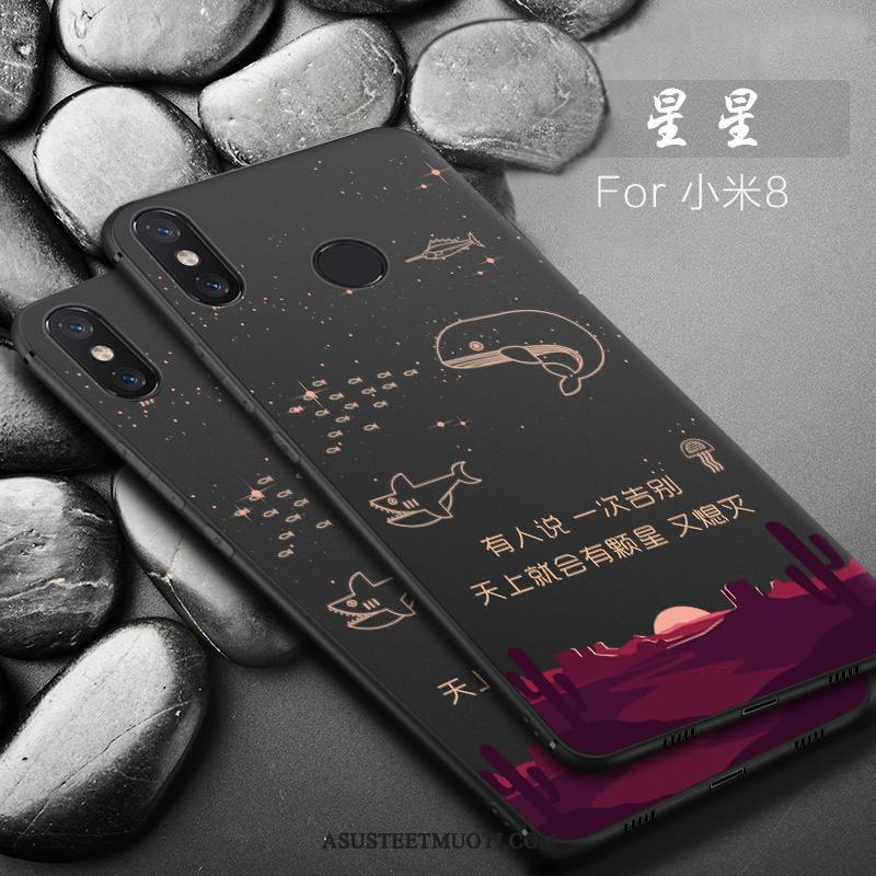 Xiaomi Mi 8 Kuoret Silikoni Kukkakuvio Yksinkertainen Murtumaton Pesty Suede