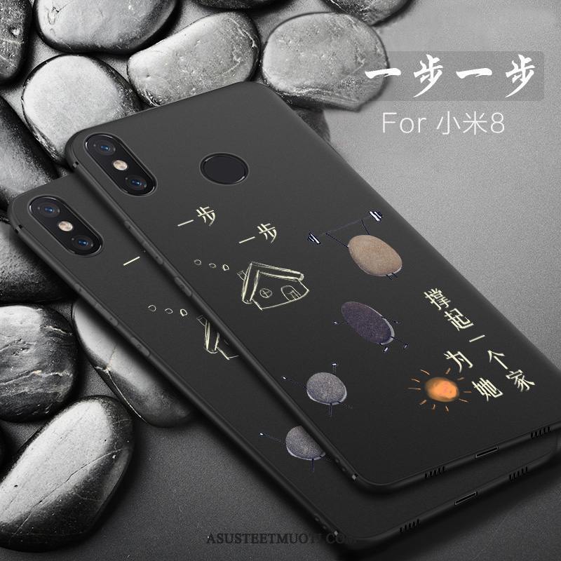 Xiaomi Mi 8 Kuoret Silikoni Kukkakuvio Yksinkertainen Murtumaton Pesty Suede