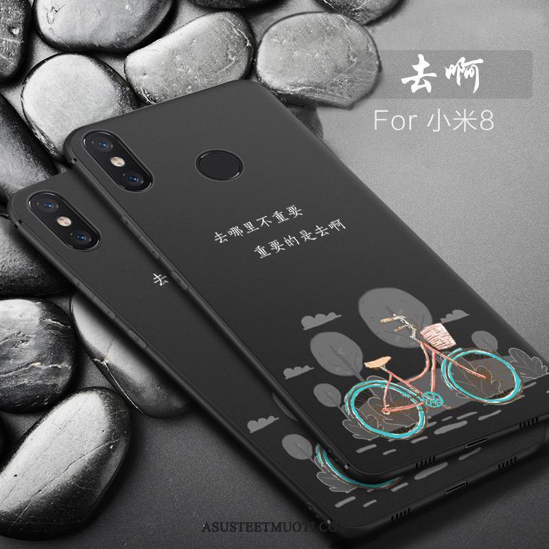 Xiaomi Mi 8 Kuoret Silikoni Kukkakuvio Yksinkertainen Murtumaton Pesty Suede