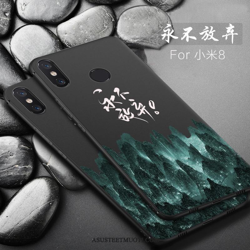 Xiaomi Mi 8 Kuoret Silikoni Kukkakuvio Yksinkertainen Murtumaton Pesty Suede