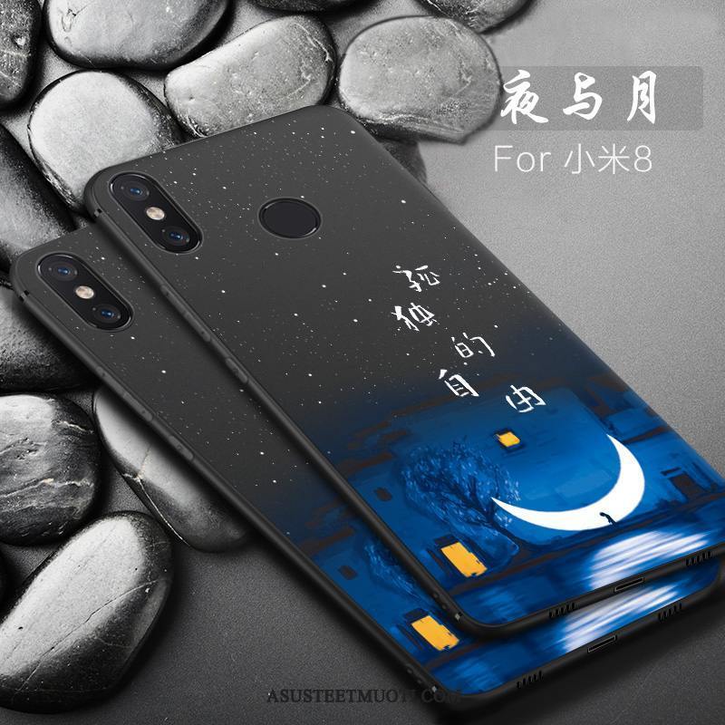 Xiaomi Mi 8 Kuoret Silikoni Kukkakuvio Yksinkertainen Murtumaton Pesty Suede