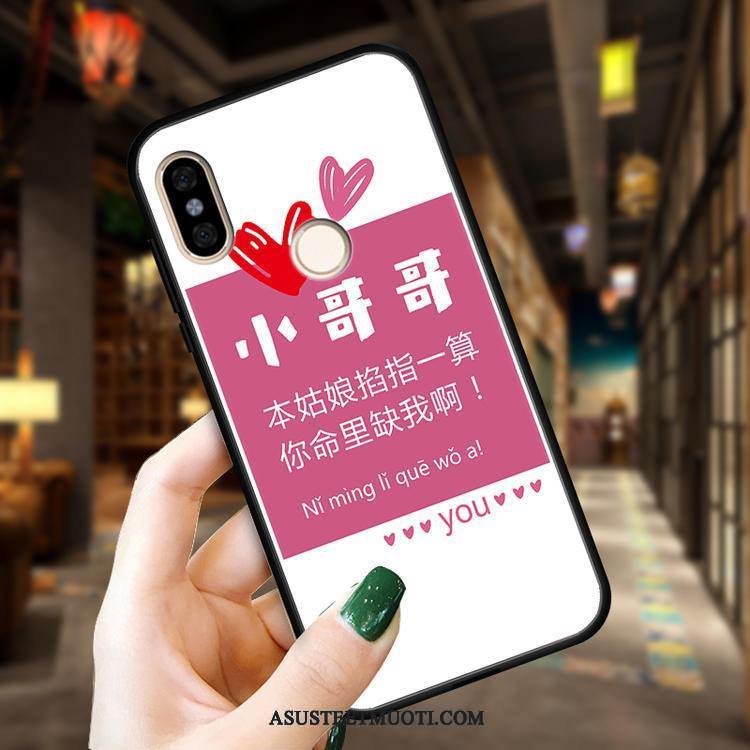 Xiaomi Mi 8 Kuoret Silikoni Pesty Suede Punainen Nuoret Puhelimen