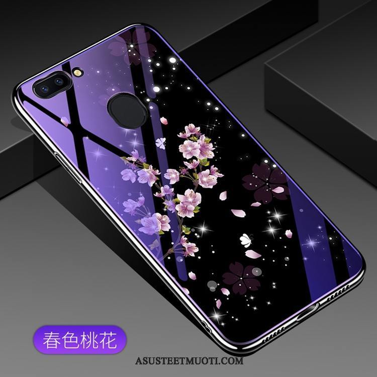 Xiaomi Mi 8 Lite Kuoret Kotelo Violetti Näytönsuojus Karkaisu Nuoret