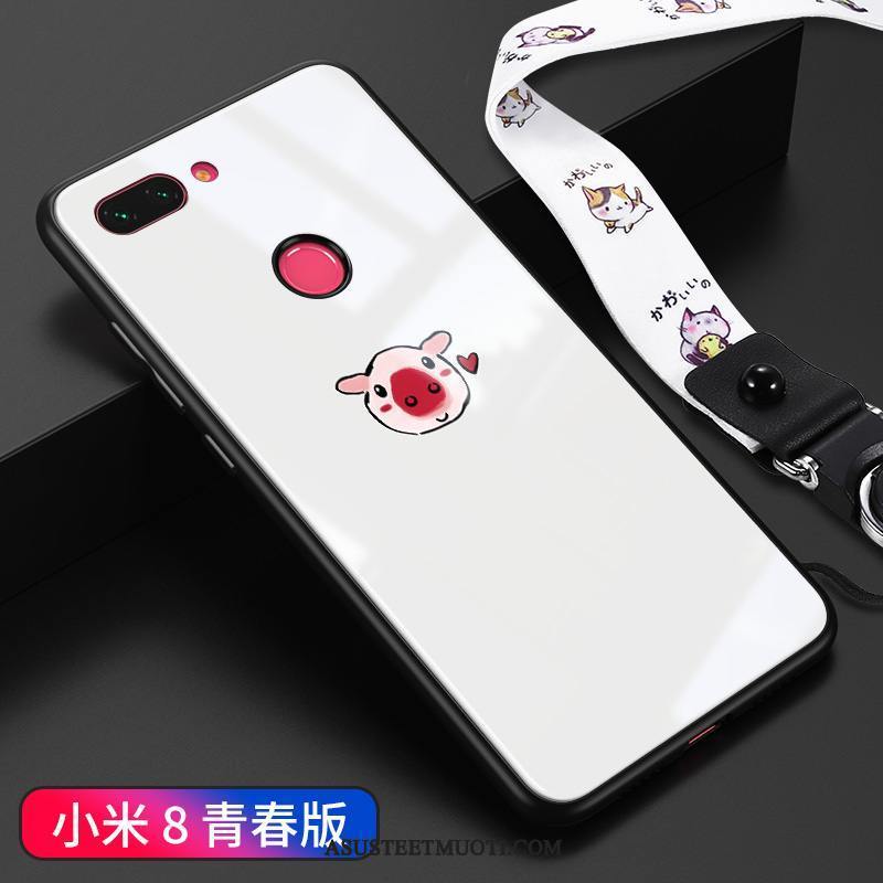 Xiaomi Mi 8 Lite Kuoret Kuori Pieni Kukkakuvio Yksinkertainen Rakastunut