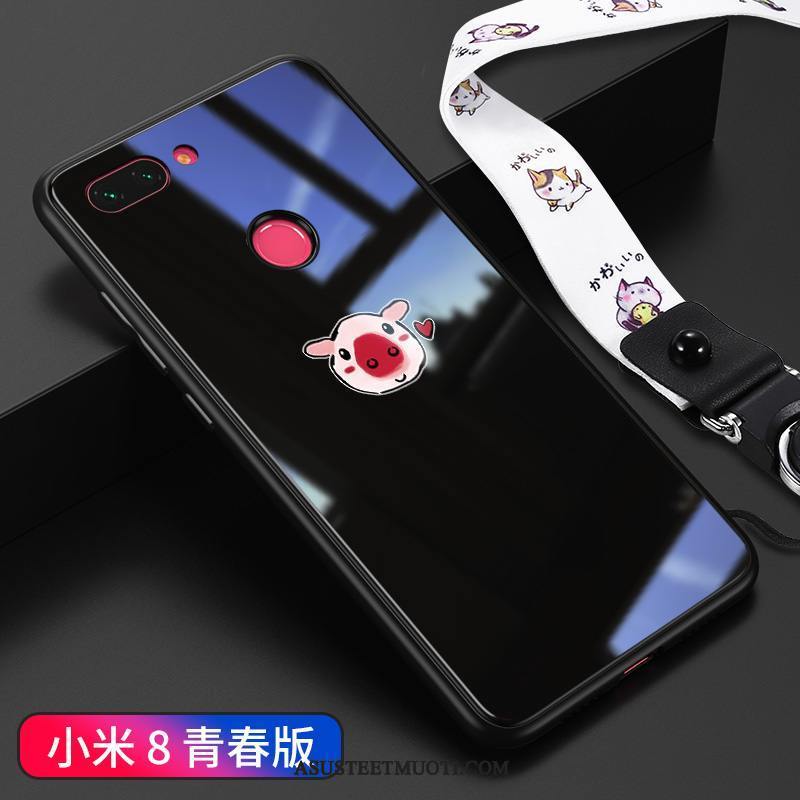 Xiaomi Mi 8 Lite Kuoret Kuori Pieni Kukkakuvio Yksinkertainen Rakastunut