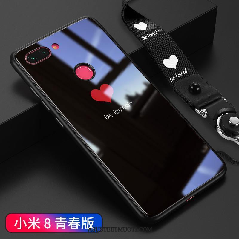 Xiaomi Mi 8 Lite Kuoret Kuori Pieni Kukkakuvio Yksinkertainen Rakastunut