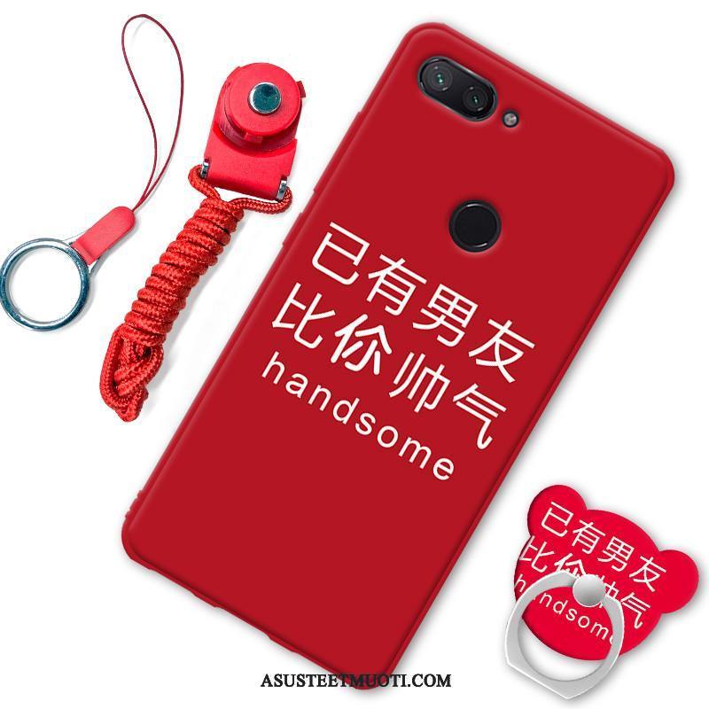 Xiaomi Mi 8 Lite Kuoret Luova Punainen Kuori Suojaus Pieni