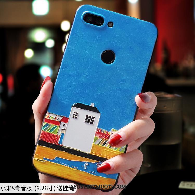 Xiaomi Mi 8 Lite Kuoret Ohut Puhelimen Silikoni Nuoret Persoonallisuus