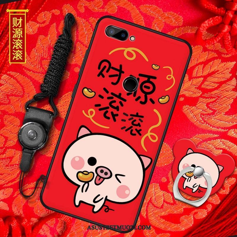 Xiaomi Mi 8 Lite Kuoret Persoonallisuus Rengas Pieni Kuori Punainen