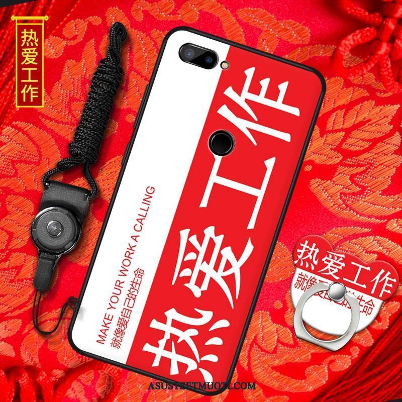 Xiaomi Mi 8 Lite Kuoret Persoonallisuus Rengas Pieni Kuori Punainen