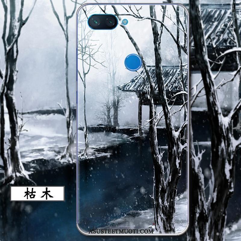 Xiaomi Mi 8 Lite Kuori Kuoret Kiinalainen Tyyli Kevyt Sininen Suojaus Persoonallisuus