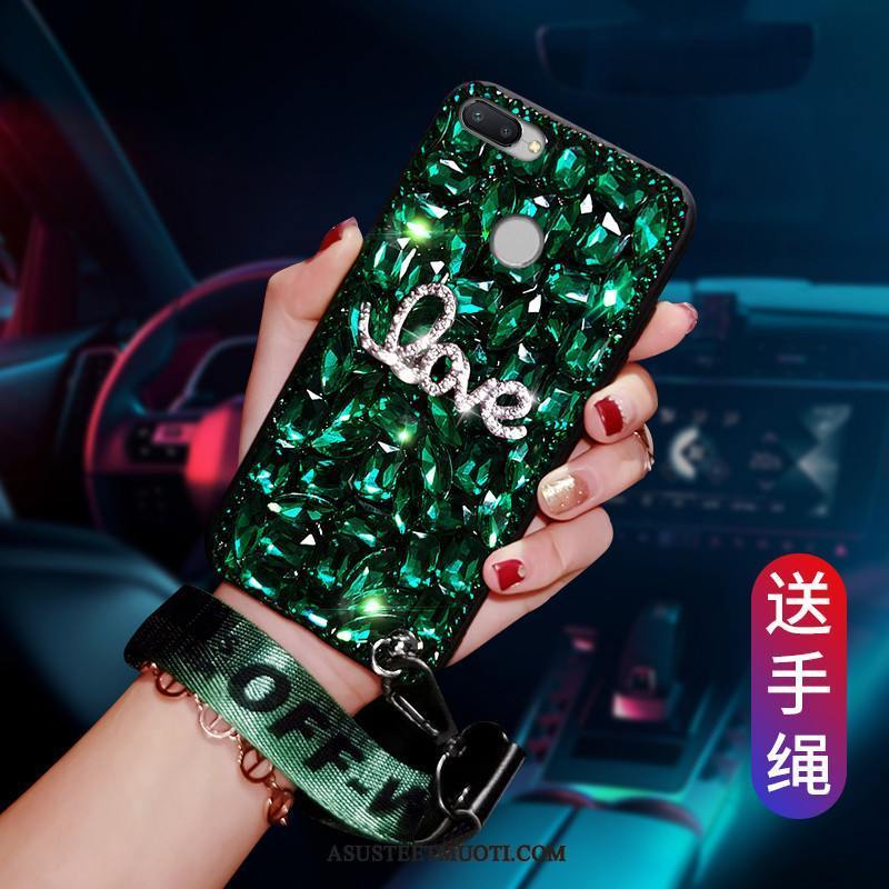 Xiaomi Mi 8 Lite Kuori Kuoret Punainen Pehmeä Neste Strassi Pieni