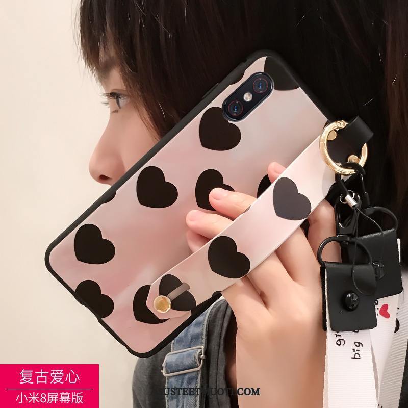 Xiaomi Mi 8 Pro Kuoret Kirkas Puhelimen Kukkakuvio Kuori Musta