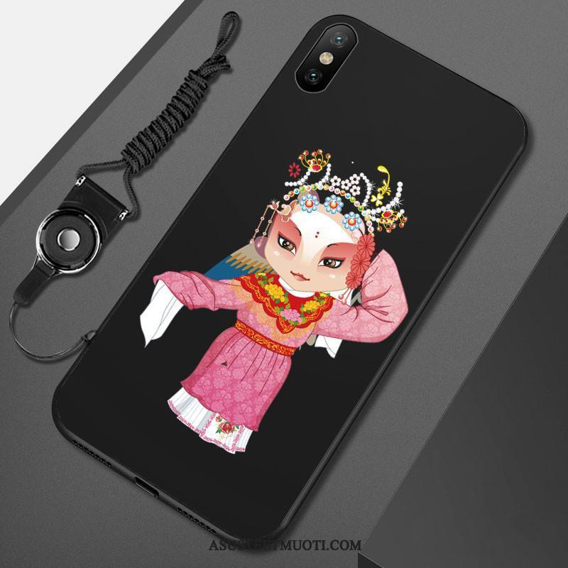 Xiaomi Mi 8 Pro Kuoret Pekingin Ooppera Suojaus Kuori Silikoni Musta