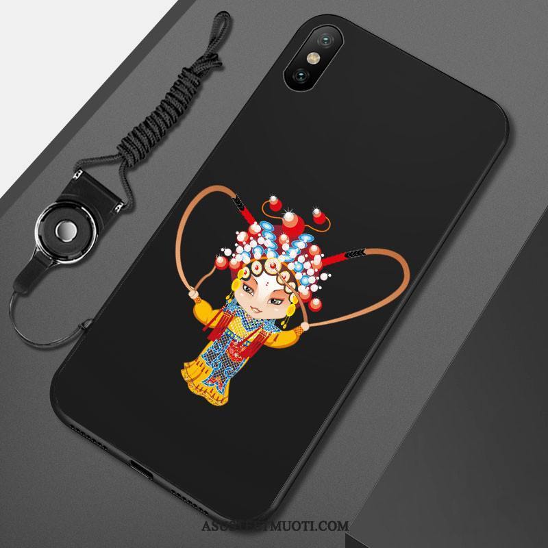 Xiaomi Mi 8 Pro Kuoret Pekingin Ooppera Suojaus Kuori Silikoni Musta