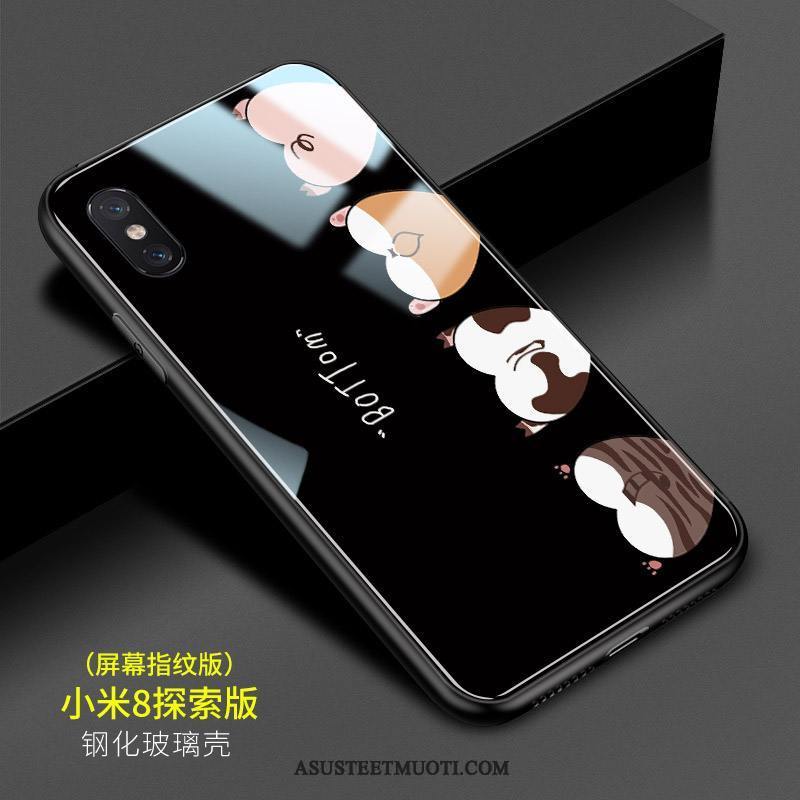 Xiaomi Mi 8 Pro Kuoret Pieni Lasi Sarjakuva Valkoinen Rakastunut