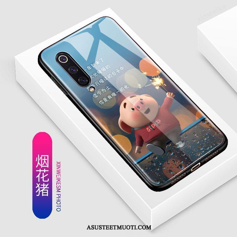 Xiaomi Mi 9 Kuori Kuoret Musta Pesty Suede Tuki Suuntaus All Inclusive