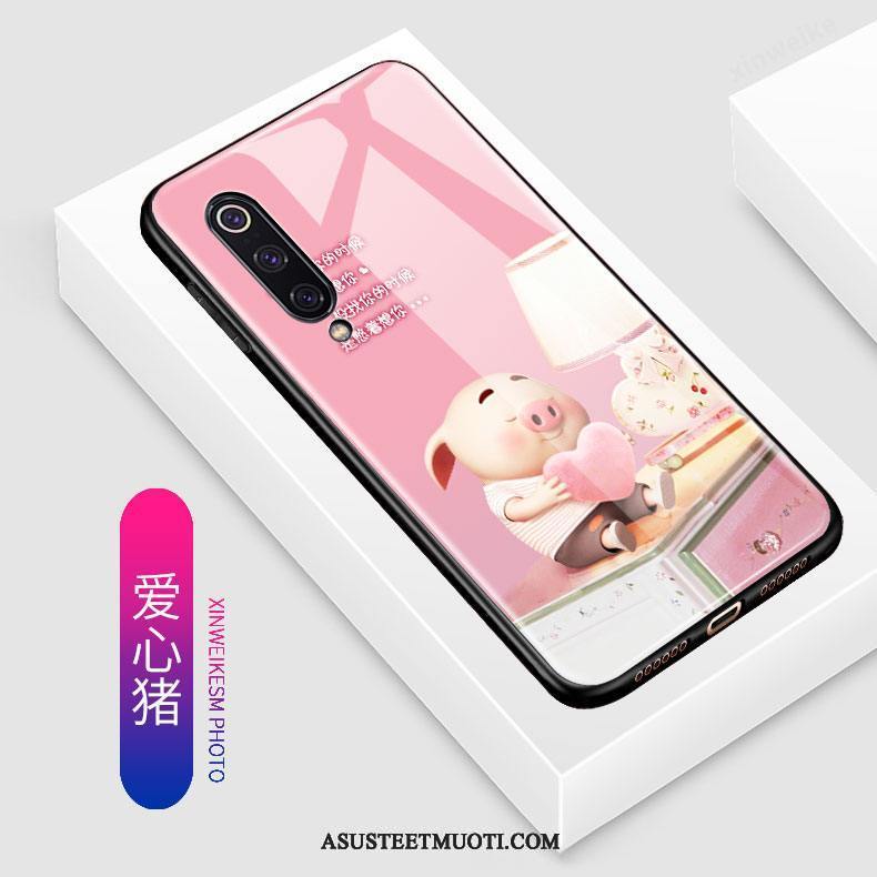 Xiaomi Mi 9 Kuori Kuoret Musta Pesty Suede Tuki Suuntaus All Inclusive