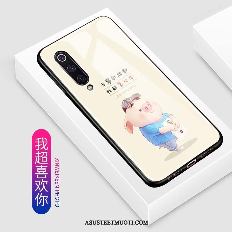 Xiaomi Mi 9 Kuori Kuoret Musta Pesty Suede Tuki Suuntaus All Inclusive