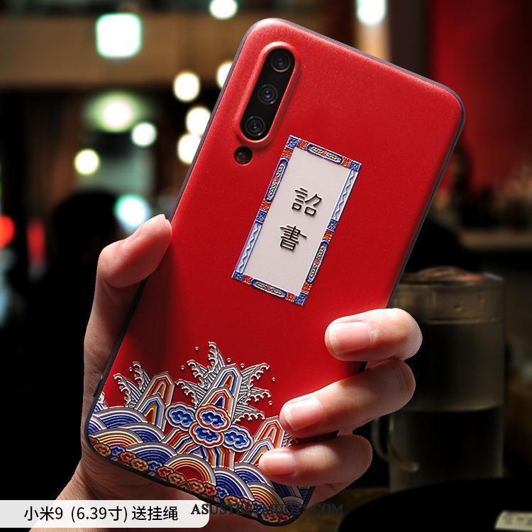 Xiaomi Mi 9 Kuori Kuoret Pehmeä Neste Net Red Puhelimen Pesty Suede