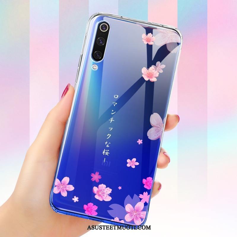 Xiaomi Mi 9 Se Kuori Kuoret Kaltevuus Pehmeä Neste Sininen Kotelo Pieni